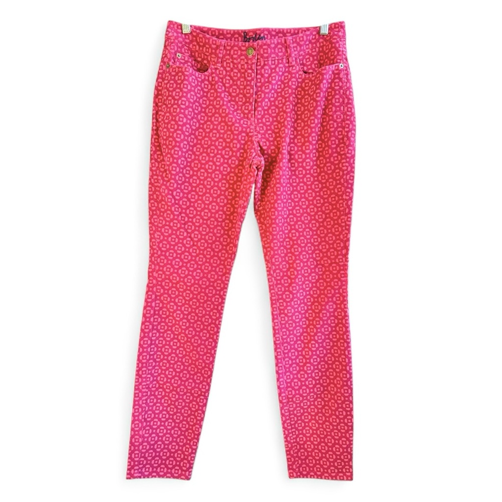 NWOT Boden Magenta Pink Patterned Skinny Cords - Picture 8 of 9